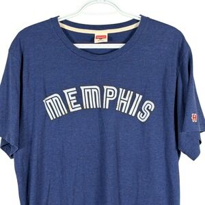 Homage Memphis Grizzlies T-Shirt NBA Mens L Navy Blue Crew Neck Soft Basketball